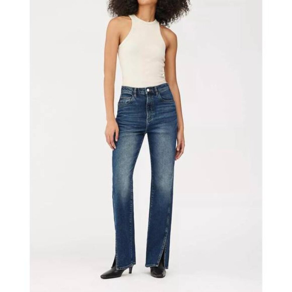 DL1961 - Emilie Straight Ultra High Rise in Thundercloud